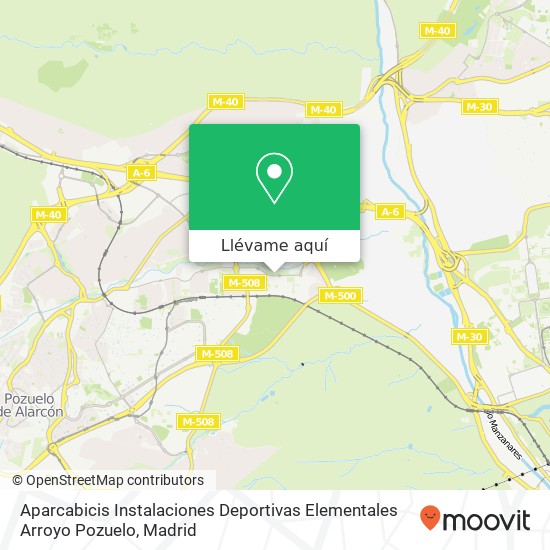 Mapa Aparcabicis Instalaciones Deportivas Elementales Arroyo Pozuelo