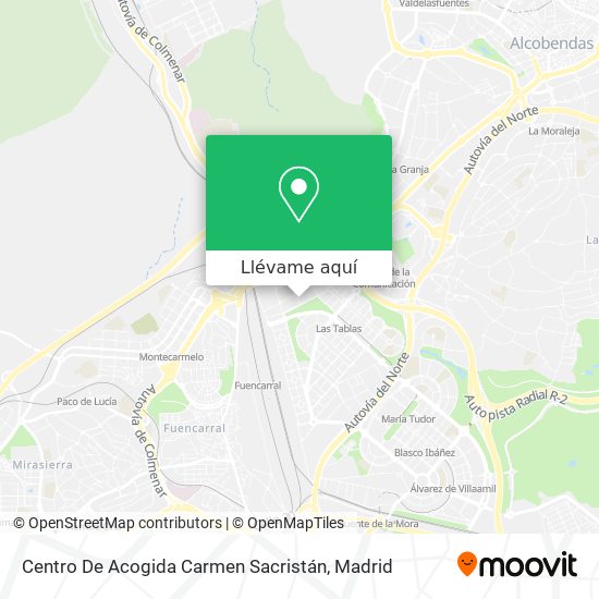 Mapa Centro De Acogida Carmen Sacristán
