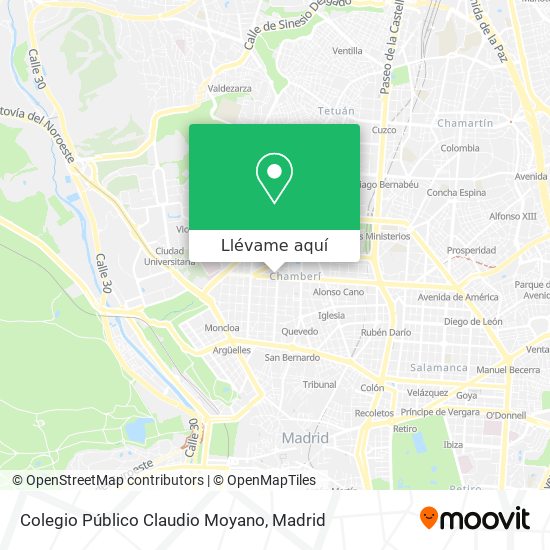 Mapa Colegio Público Claudio Moyano