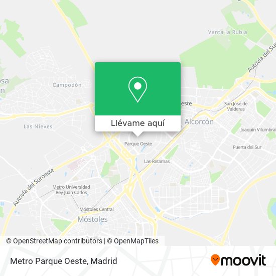 Mapa Metro Parque Oeste