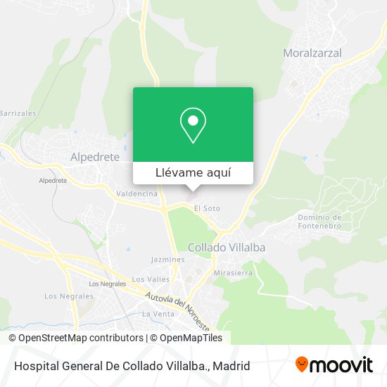 Mapa Hospital General De Collado Villalba.