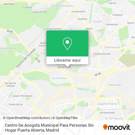 Mapa Centro De Acogida Municipal Para Personas Sin Hogar Puerta Abierta