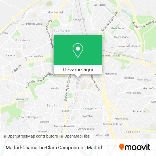 Mapa Madrid-Chamartín-Clara Campoamor