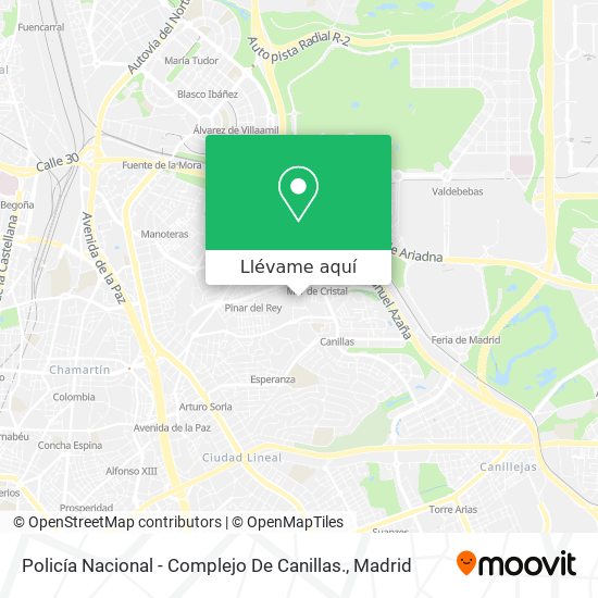Mapa Policía Nacional - Complejo De Canillas.