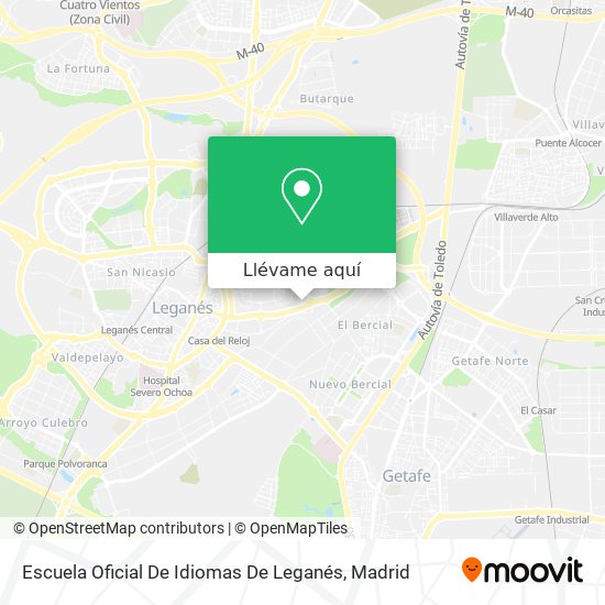 Mapa Escuela Oficial De Idiomas De Leganés