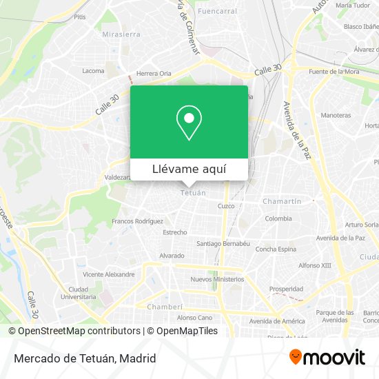 Mapa Mercado de Tetuán