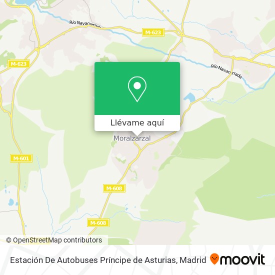 Mapa Estación De Autobuses Príncipe de Asturias