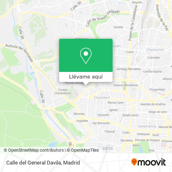 Mapa Calle del General Davila