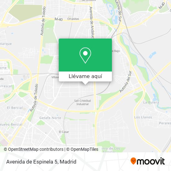 Mapa Avenida de Espinela 5