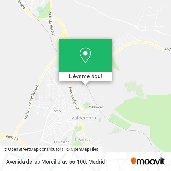 Mapa Avenida de las Morcilleras 56-100