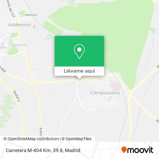 Mapa Carretera M-404 Km. 39.8