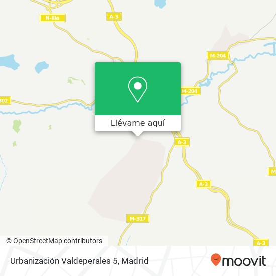 Mapa Urbanización Valdeperales 5