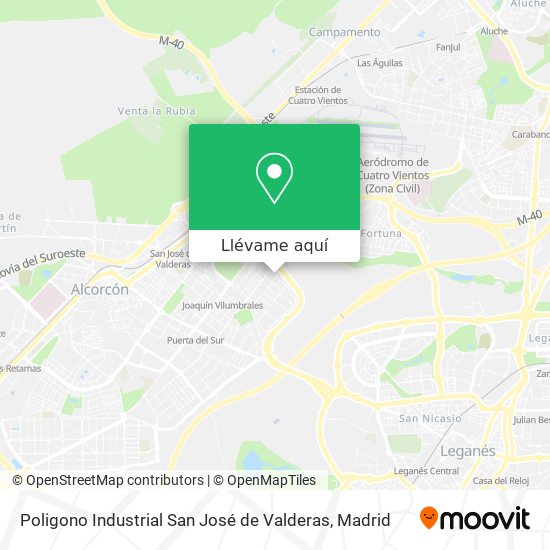 Mapa Poligono Industrial San José de Valderas