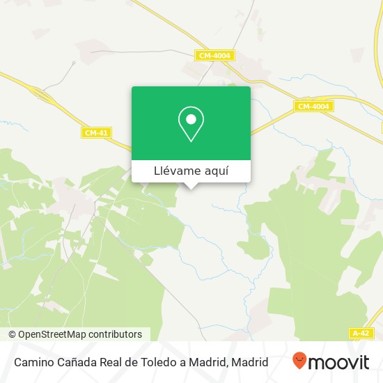 Mapa Camino Cañada Real de Toledo a Madrid