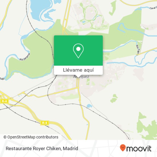 Mapa Restaurante Royer Chiken, Carretera de Andalucía, 68 28300 Aranjuez