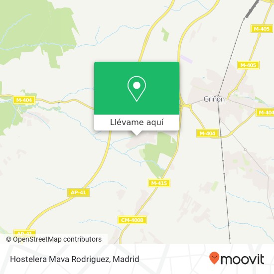 Mapa Hostelera Mava Rodriguez, Calle Mayor, 8 28979 Serranillos del Valle