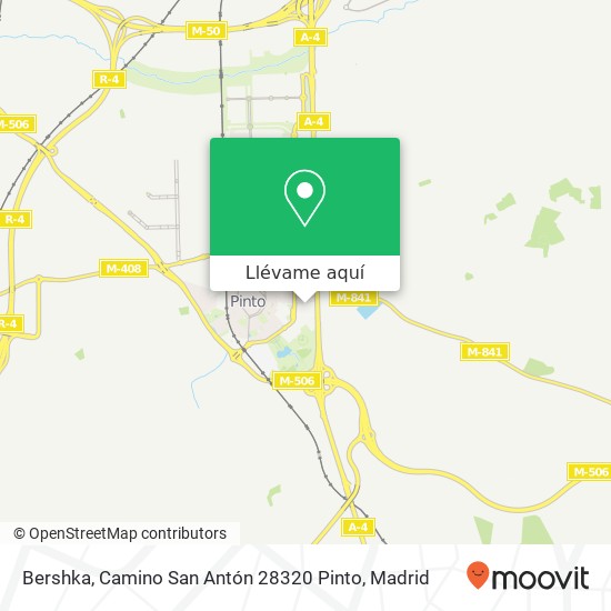 Mapa Bershka, Camino San Antón 28320 Pinto