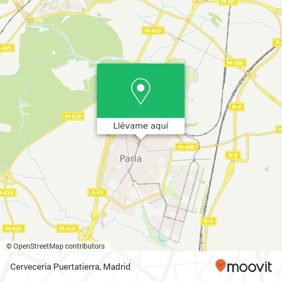 Mapa Cerveceria Puertatierra, Calle Real, 86 28981 Parla