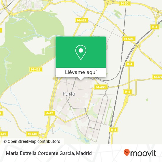 Mapa Maria Estrella Cordente Garcia, Calle Cuenca, 40 28982 Parla