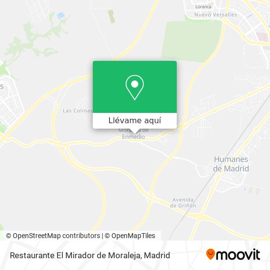 Mapa Restaurante El Mirador de Moraleja