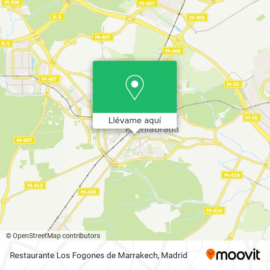 Mapa Restaurante Los Fogones de Marrakech