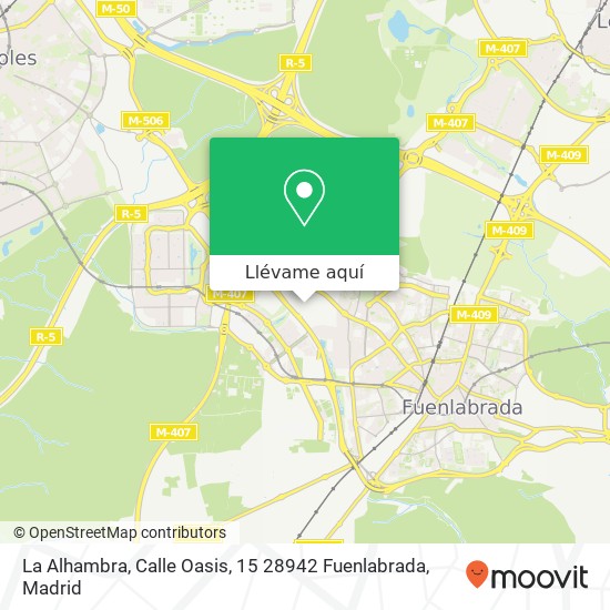 Mapa La Alhambra, Calle Oasis, 15 28942 Fuenlabrada