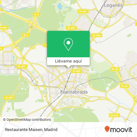 Mapa Restaurante Maisen, Calle Huesca, 5 28941 Fuenlabrada