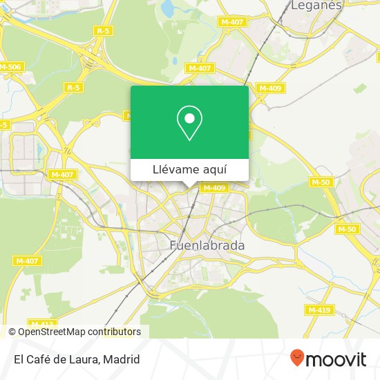 Mapa El Café de Laura, Avenida de España, 24 28941 Fuenlabrada