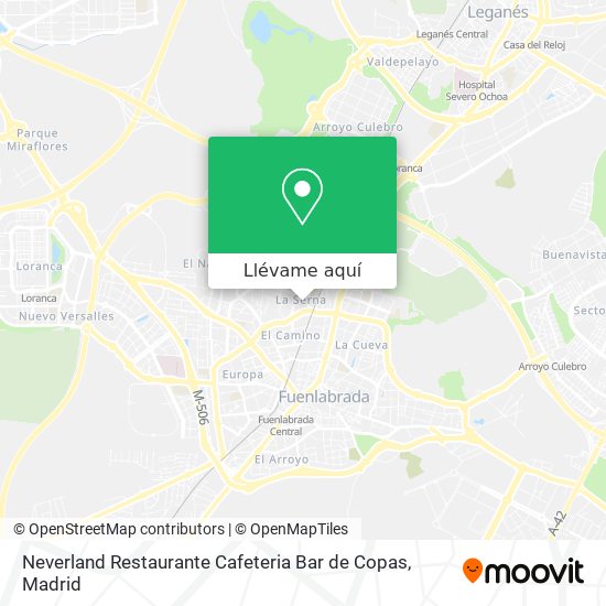 Mapa Neverland Restaurante Cafeteria Bar de Copas
