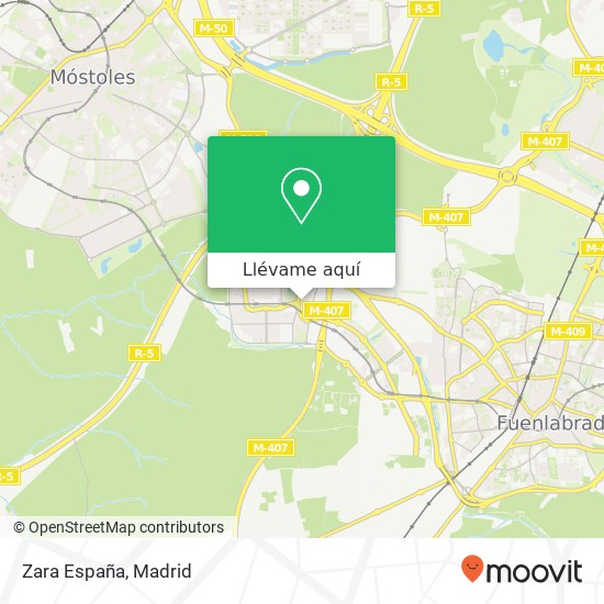 Mapa Zara España, Avenida Pablo Iglesias 28942 Loranca Fuenlabrada