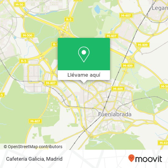 Mapa Cafetería Galicia, Calle Galicia, 14 28942 Fuenlabrada