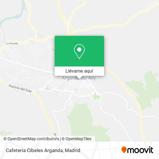 Mapa Cafeteria Cibeles Arganda