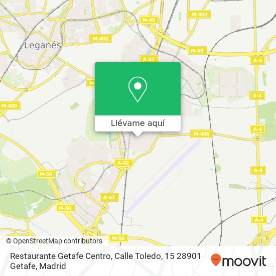 Mapa Restaurante Getafe Centro, Calle Toledo, 15 28901 Getafe