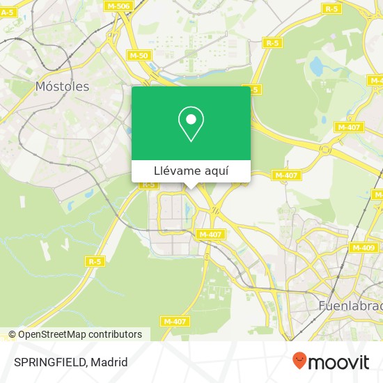 Mapa SPRINGFIELD, 28942 Loranca Fuenlabrada