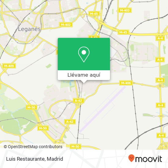 Mapa Luis Restaurante, Calle Ciempozuelos, 1 28901 Getafe