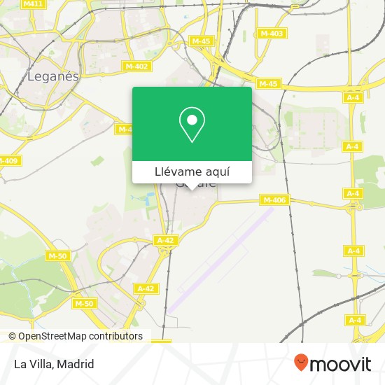 Mapa La Villa, Calle Madrid, 25 28901 Getafe