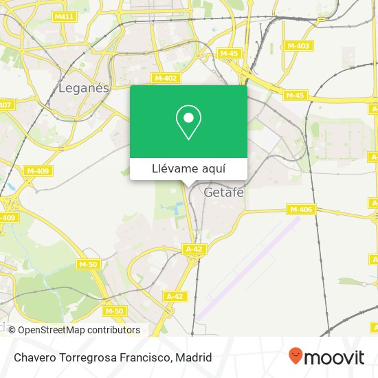 Mapa Chavero Torregrosa Francisco, Calle Estudiantes, 38 28904 Getafe