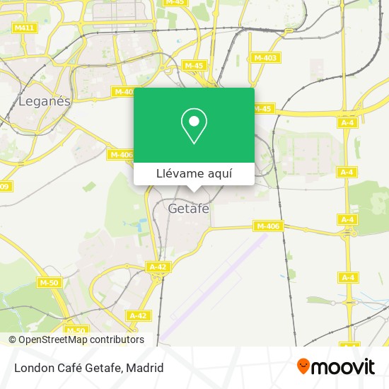 Mapa London Café Getafe