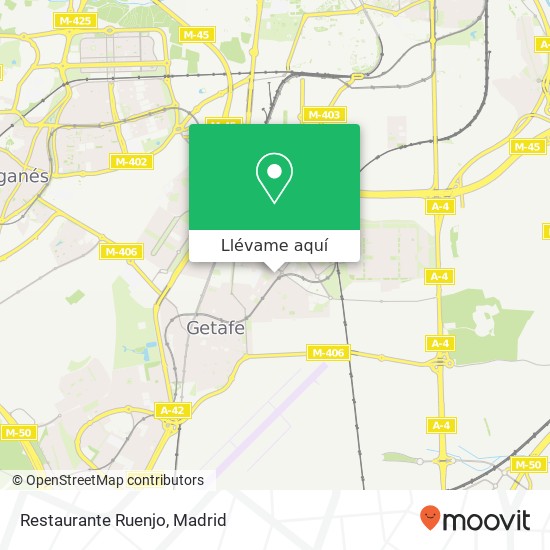 Mapa Restaurante Ruenjo, Calle Doctor Barraquer 28903 Getafe