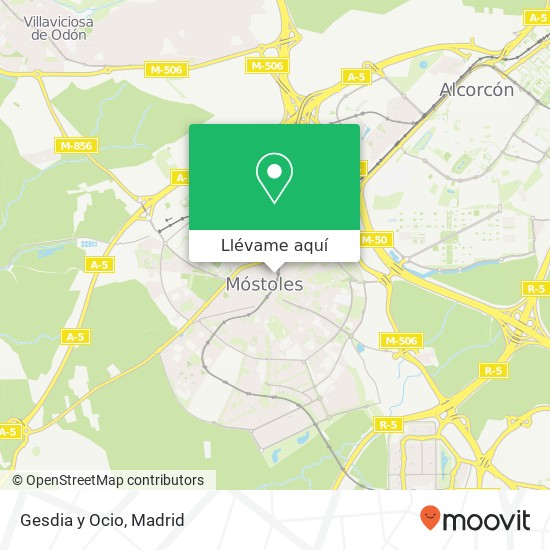 Mapa Gesdia y Ocio, Calle Navia, 27 28931 Móstoles