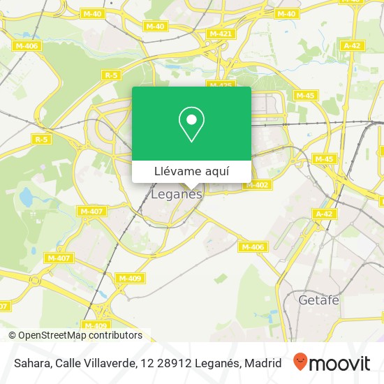 Mapa Sahara, Calle Villaverde, 12 28912 Leganés