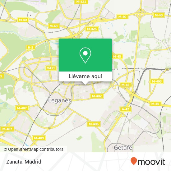 Mapa Zanata, Avenida del Rey Juan Carlos I, 46 28915 Leganés