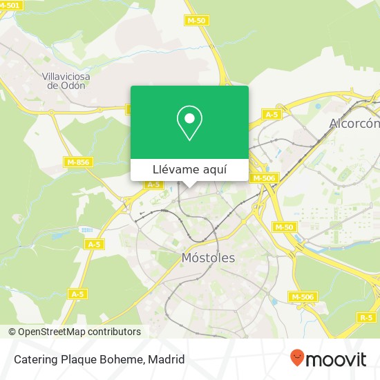 Mapa Catering Plaque Boheme, Calle Azucena, 31 28933 Móstoles