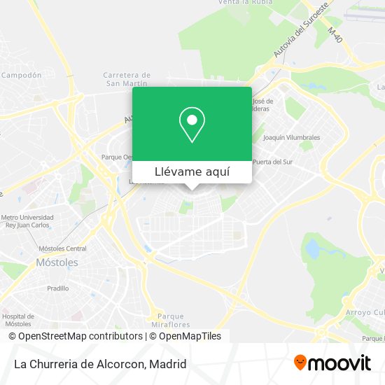Mapa La Churreria de Alcorcon