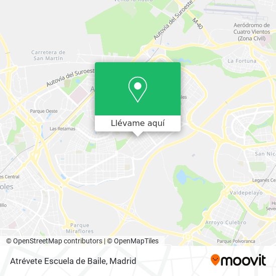 Mapa Atrévete Escuela de Baile