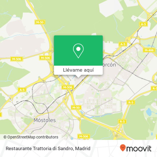 Mapa Restaurante Trattoria di Sandro, Calle Oslo, 48 28922 Alcorcón