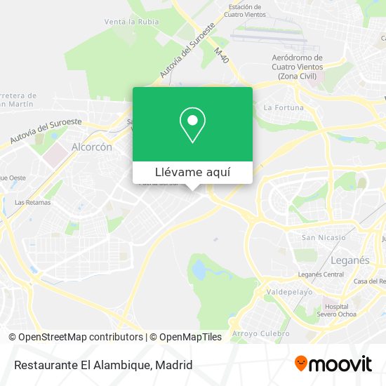 Mapa Restaurante El Alambique