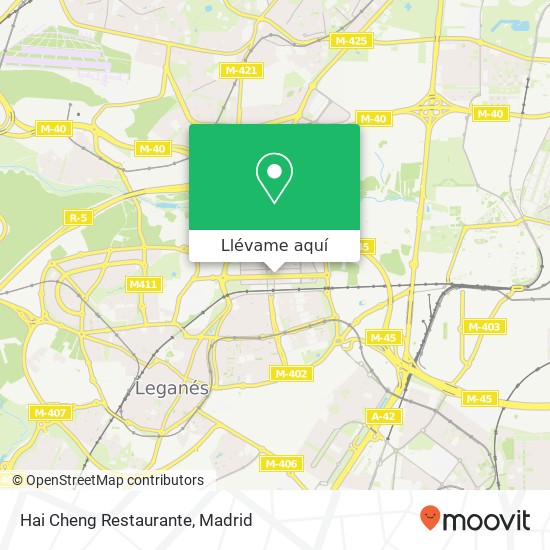 Mapa Hai Cheng Restaurante, Avenida de la Reina Sofía, 25 28919 Leganés
