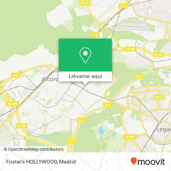 Mapa Foster's HOLLYWOOD, Avenida de la Libertad, 2 28924 Alcorcón