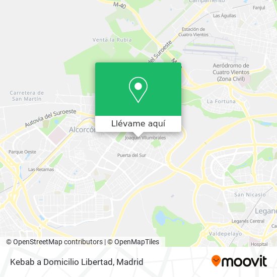 Mapa Kebab a Domicilio Libertad